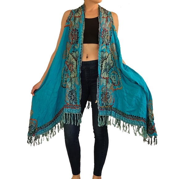 Other - Bohemian hippie fringe duster open vest
